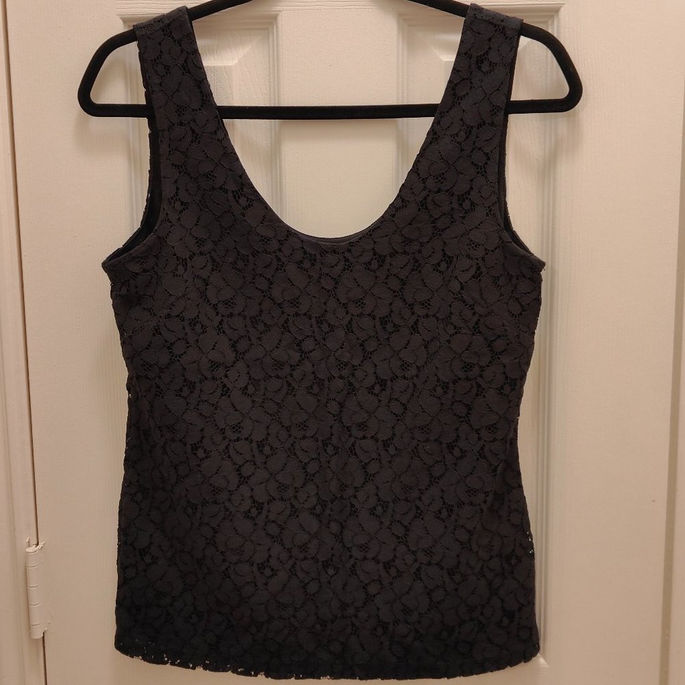 Banana Republic Women’s Black Lace Lined Tank Top Sleeveless Size XS